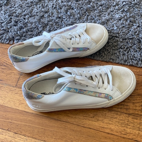 Madewell Sidewalk Low-Top Sneakers Iridescent Size 6 - Picture 1 of 15